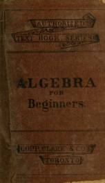 Algebra for Beginners with numerous examples_cover