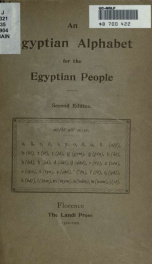 An Egyptian alphabet for the Egyptian People_cover