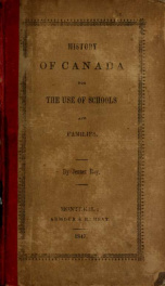 History of Canada for the use of schools and families_cover