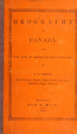 Geography of Canada, for the use of schools and families_cover