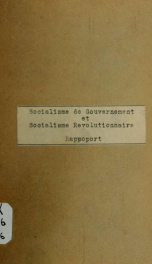 Socialisme de gouvernement et socialisme révolutionnaire_cover