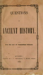 Questions in ancient history : for the use of Canadian schools_cover