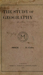 The Study of geography : a teacher's manual to accompany Morang's Modern geographies_cover