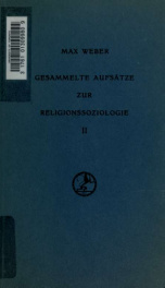 Gesammelte Aufsätze zur Religionssoziologie 2_cover