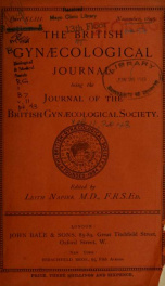 The British gynaecological journal 11, pt.43_cover
