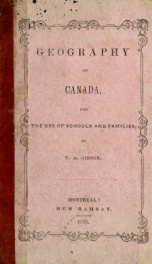 Geography of Canada, for the use of schools and families_cover