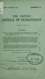 The British journal of dermatology 24, no.12_cover