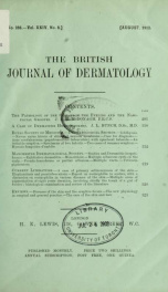 The British journal of dermatology 24, no.8_cover