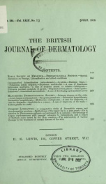 The British journal of dermatology 24, no.7_cover