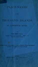 Place-names in the Thousand Islands, St. Lawrence River_cover