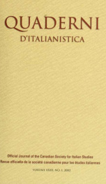 Quaderni d'italianistica : revue officielle de la Société canadienne pour les études italiennes = official journal of the Canadian Society for Italian Studies, 2002 23, No.1_cover