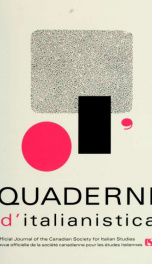 Quaderni d'italianistica : revue officielle de la Société canadienne pour les études italiennes = official journal of the Canadian Society for Italian Studies, 1997 18, No.2_cover