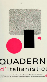 Quaderni d'italianistica : revue officielle de la Société canadienne pour les études italiennes = official journal of the Canadian Society for Italian Studies, 1997 18, No.1_cover