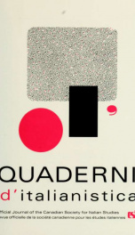 Quaderni d'italianistica : revue officielle de la Société canadienne pour les études italiennes = official journal of the Canadian Society for Italian Studies, 1996 17, No.2_cover