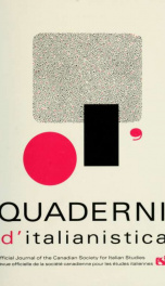 Quaderni d'italianistica : revue officielle de la Société canadienne pour les études italiennes = official journal of the Canadian Society for Italian Studies, 1996 17, No.1_cover