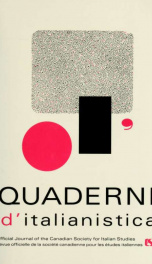 Quaderni d'italianistica : revue officielle de la Société canadienne pour les études italiennes = official journal of the Canadian Society for Italian Studies, 1994 15, No.1-2_cover