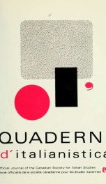 Quaderni d'italianistica : revue officielle de la Société canadienne pour les études italiennes = official journal of the Canadian Society for Italian Studies, 1991 12, No.2_cover