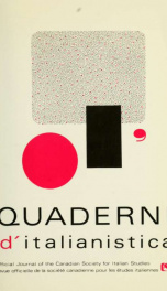 Quaderni d'italianistica : revue officielle de la Société canadienne pour les études italiennes = official journal of the Canadian Society for Italian Studies, 1990 11, No.2_cover