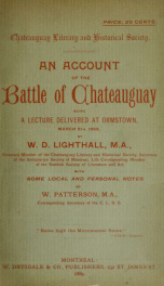 An account of the Battle of Châteauguay : being a lecture delivered at Ormstown, March 8th, 1889_cover