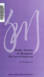 Profit, victory & sharpness : the Lees of Hong Kong_cover