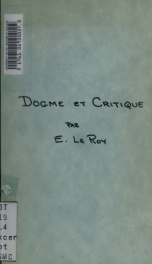 Dogme et critique_cover