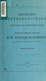 Griechisches Pferdegeschirr im Antiquarium der königlichen Museen_cover