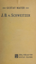 Johann Baptist von Schweitzer und die Sozialdemokratie; ein Beitrag zur Geschichte der deutschen Arbeiterbewegung_cover