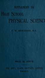 Supplement to High school physical science_cover