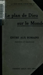 Le Plan de Dieu sur le monde : Epitre aux Romans_cover