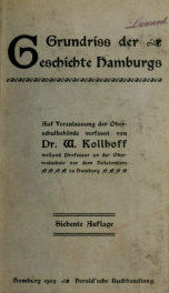 Grundriss der Geschicte Hamburgs, auf Veranlassung der Oberschulbehörde verfasst_cover