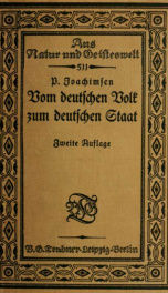 Vom deutschen Volk zum deutschen Staat, eine Geschichte des deutschen Nationalbewusstseins_cover