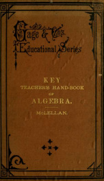 Key to the teacher's hand-book of algebra_cover