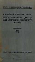 Historiographie und Quellen der deutschen Geschichte bis 1500 Vol. 1, pt. 7_cover