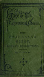 Goldsmith's Traveller, Gray's Elegy, and Burke's Reflections on the revolution in France ..._cover