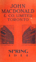 John Macdonald & Co. Limited, Toronto : dry goods, men's furnishings, carpets, house furnishings, ladies' & children's ready-to-wear, woollens and tailors' trimmings_cover