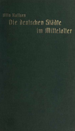 [Die deutschen Städte im Mittelalter] 1_cover