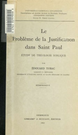 Le problème de la justification dans Saint Paul_cover