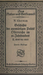 Geschichte der auswärtigen Politik Osterreichs im 19. Jahrhundert 2_cover