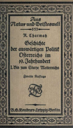 Geschichte der auswärtigen Politik Osterreichs im 19. Jahrhundert 1_cover