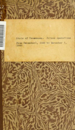 Prison operations, from December 1, 1898 to December 1, 1900 [State of Tennessee]. Report of ... auditing accountant.._cover