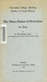 The place-names of Berkshire; an essay_cover