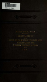Regulations for United States military telegraph lines, Alaskan cables, and wireless telegraph stations, U.S. Signal Corps_cover