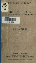 The Exchequer and the control of expenditure_cover