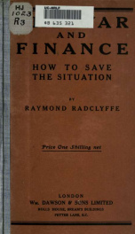 The war and finance: how to save the situtation_cover