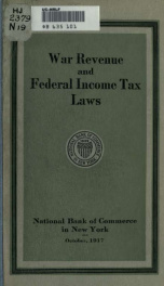 War revenue and federal income tax laws_cover