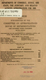 Departments of Commerce, Justice, and State, the judiciary, and related agencies appropriations for 1995 : hearings before a subcommittee of the Committee on Appropriations, House of Representatives, One Hundred Third Congress, second session PT. 1B_cover