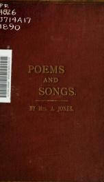 Poems and songs. Written in spare moments_cover