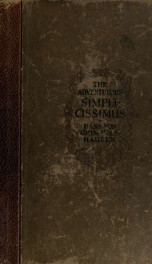 The adventurous Simplicissimus : being the description of the life of a strange vagabond named Melchior Sternfels von Fechshaim_cover