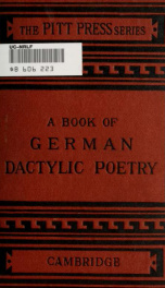 A book of German dactylic poetry_cover