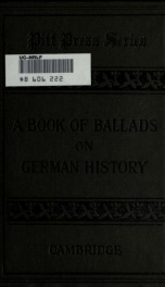 A book of ballads on German history_cover